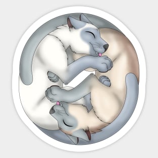 Yin-Yang Cats: Blue Point Sticker